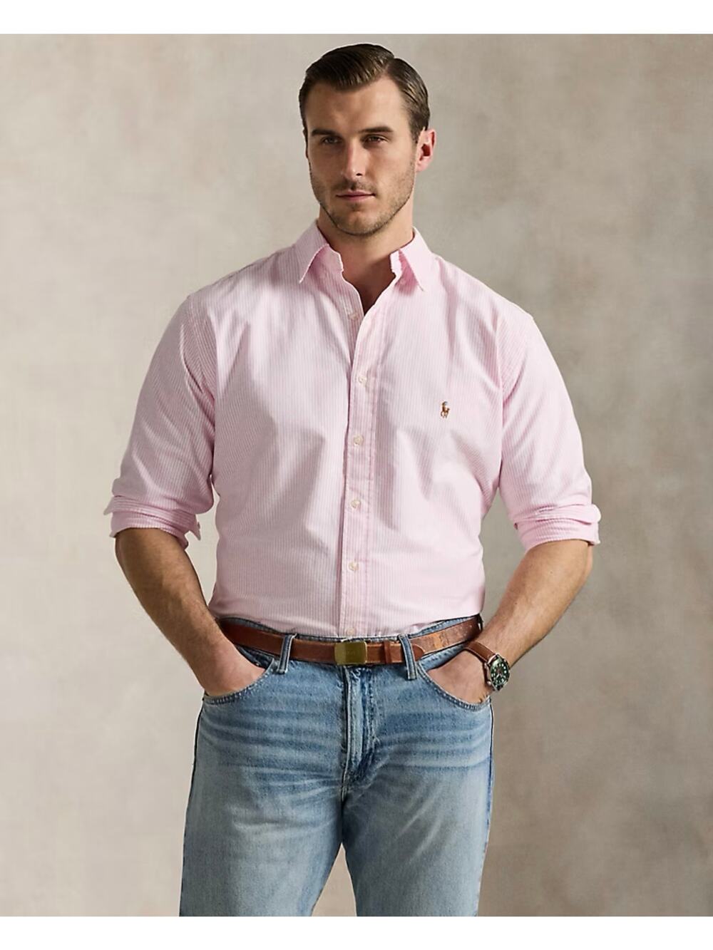 Ralph Lauren "Blake" Pink & White Gingham Shirt size XL